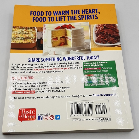 Taste of Home New Church Supper Cookbook Collection of Recipes for Get Togethers - Picture 2 of 11